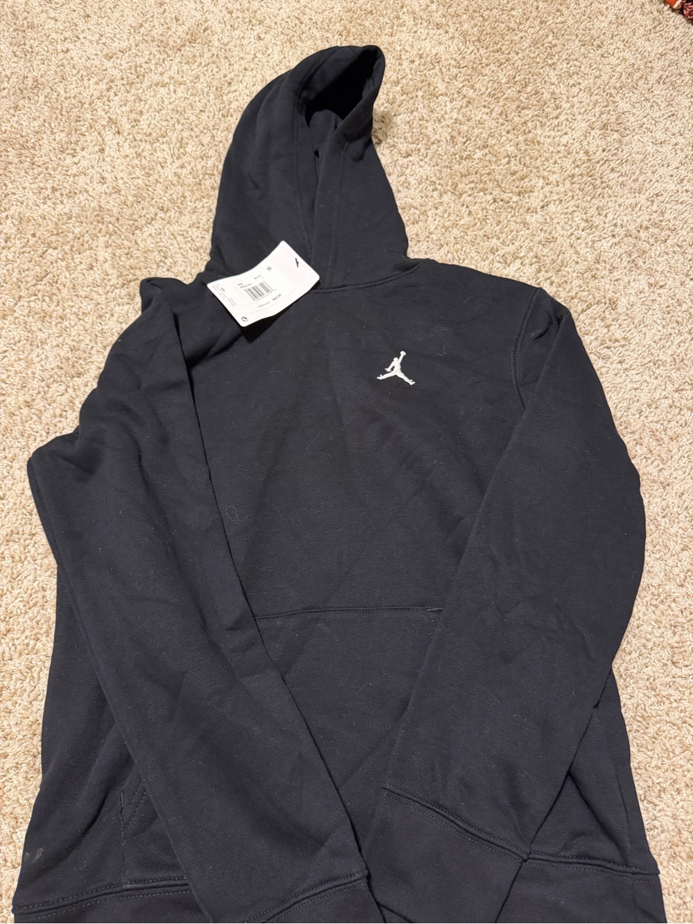 Jordan Black Hoodie with White Jumpman Logo